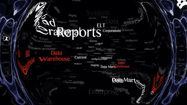 DATA WAREHOUSE Keywords Animation, Background, Loop, 4k
