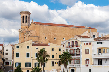 Iglesia Santa Maria in Historical centre of Mahon - Menorca, Baleares, Spain