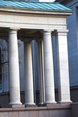 Obraz premium The collonade. Architecture of Archangelskoye park in Moscow, Russia.