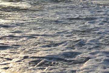foam from the waves