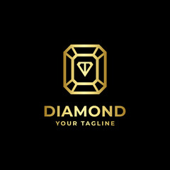 Elegant diamond logo Luxury Vector