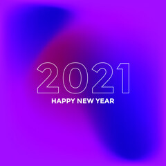2021 HAPPY NEW YEAR DESIGN TEMPLATE VECTOR ILLUSTRATION WITH TRENDY BACKGROUND FOR COVER, CARD, BANNER