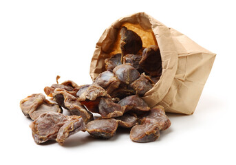 Chinese Waxed Salted Chicken gizzard  on white background