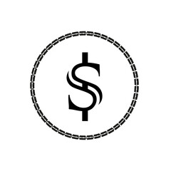 Obraz premium Coin dollar icon. Finance vector stock illustration isolated on white background eps10