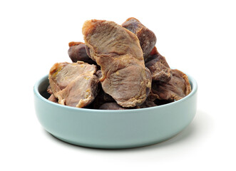 Chinese Waxed Salted Chicken gizzard  on white background