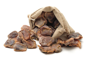 Chinese Waxed Salted Chicken gizzard  on white background