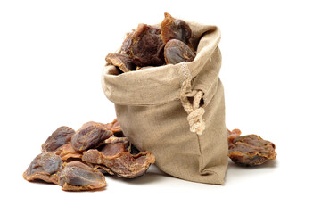 Chinese Waxed Salted Chicken gizzard  on white background