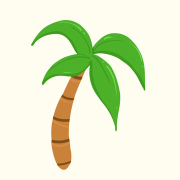 Palm tree cartoon art illustration icon design. Background texture image