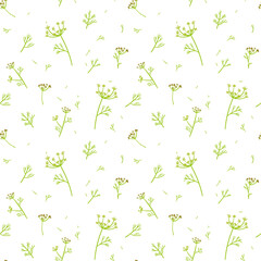 seasoning with dill, seamless vector pattern