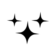 Obraz premium Shine icon, Clean star vector illustration. Color editable on white background