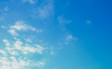 blue sky with beautiful natural white clouds	
