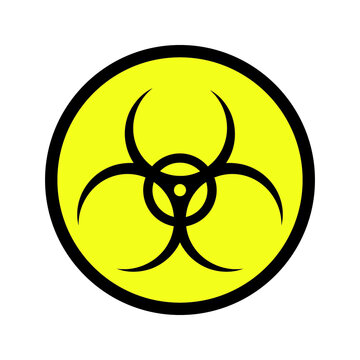 Malware Attention Hazard sign icon vector on a white background