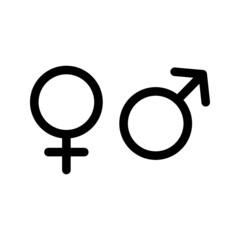 Male and female symbol set . icon vector illustration