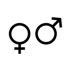 Male and female symbol set . icon vector illustration