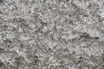 Shiny silver foil texture for background