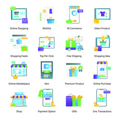 
Ecommerce Flat Gradient Vectors Pack 
