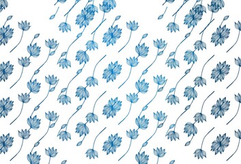Light BLUE vector hand painted template.