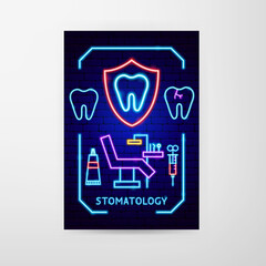 Stomatology Neon Flyer