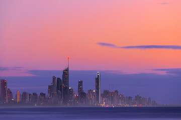 Sunrise clouds in the skies over Surfers Paradise, Gold Coast