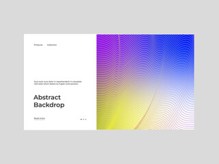 Homepage design. Abstract background illustration. Linear, striped gradient backdrop. Colorful creative stylish texture. Eps10 vector.