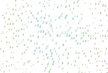 Light Multicolor, Rainbow vector pattern with music elements.