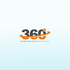 Logo design for a custom 360 degree, 360 vector logo design template idea and inspiration.