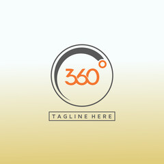 Angle 360 degrees sign icon, vector abstract logo design templates online