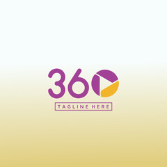 360 degree icon vector graphic, vector abstract logo design templates online