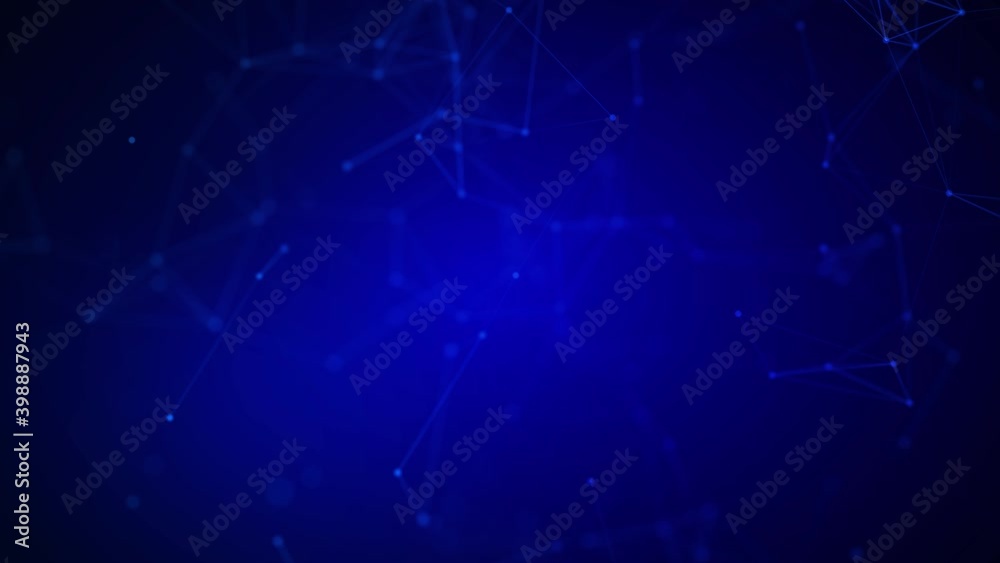 Aufkleber digital connection moving dots and lines transform. network connection structure. 3d. technology net