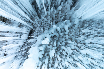 blue background with ice