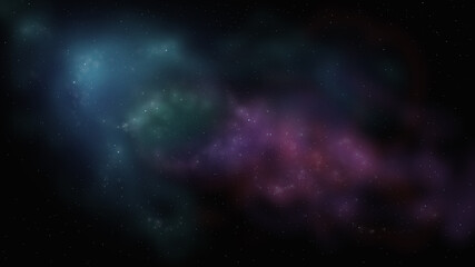 Big color Nebula Galaxy Outer Space stars Digital Universe art illustration.