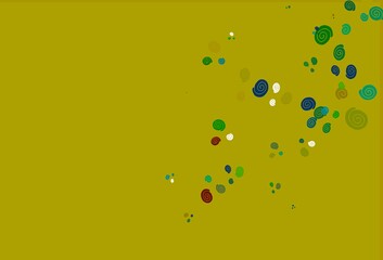 Light Multicolor, Rainbow vector pattern with lines, ovals.