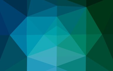 Dark Blue, Green vector low poly texture. Colorful abstract illustration with gradient. Completely new design for your business.