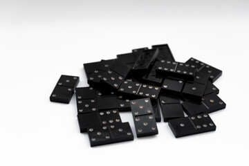 Domino game on white background