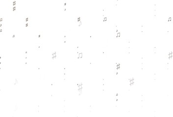 Light Black vector pattern with music elements.