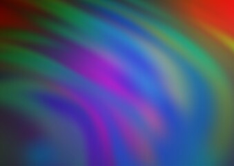 Dark Multicolor, Rainbow vector blurred background. Creative illustration in halftone style with gradient. The template for backgrounds of cell phones.