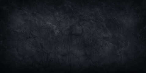 Abstract black concrete wall grunge texture background.