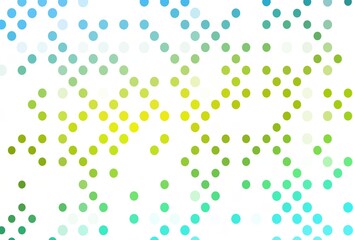 Light Blue, Yellow vector backdrop with dots.