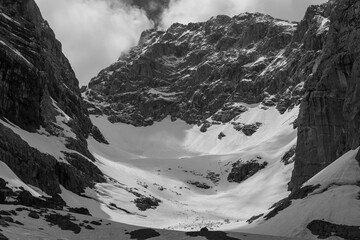 Blaueisgletscher and the Mountain Range of the Hochkalter