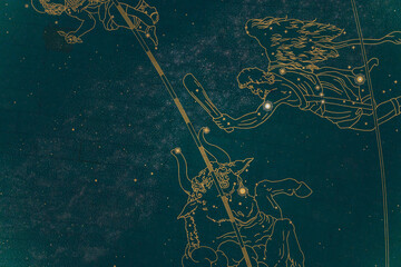 The constellation ceiling of Grand Central Terminal, New York.