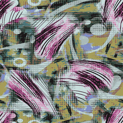 Hand drawn painting  Abstract art background 