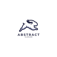 Simple minimalist abstract animal logo design