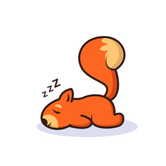 Cute lazy sleepy animal pose