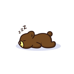 Cute lazy sleepy animal pose