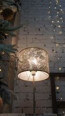 Christmas interior, lamp, sconce, Happy New Year