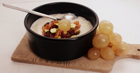 riz au lait maison et ses fruits secs