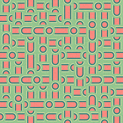 Abstract Geometric Pattern generative computational art illustration