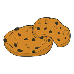 illustration of cookies with chocolate