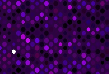 Dark Purple vector backdrop with dots.