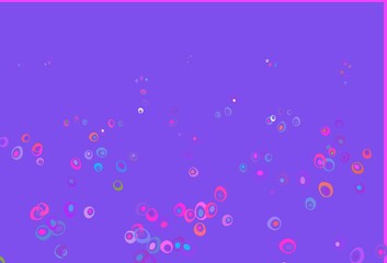 Light Multicolor, Rainbow vector background with bubbles.